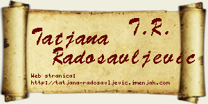 Tatjana Radosavljević vizit kartica